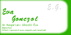 eva gonczol business card